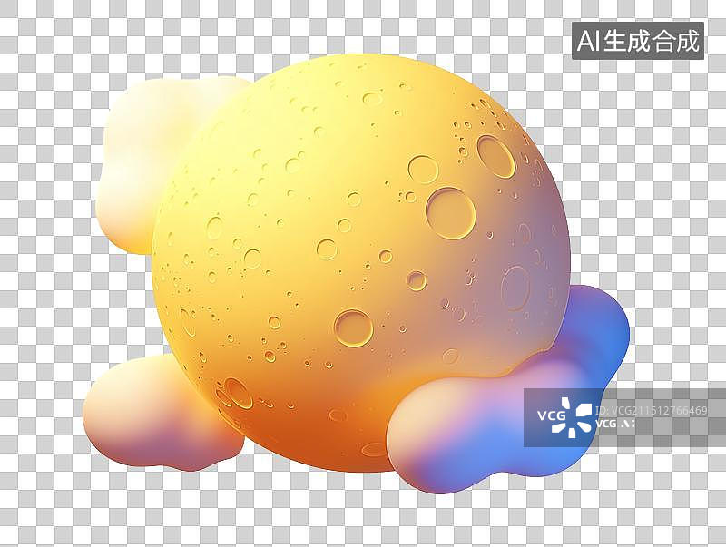 【AI数字艺术】卡通3d中秋月亮图片素材