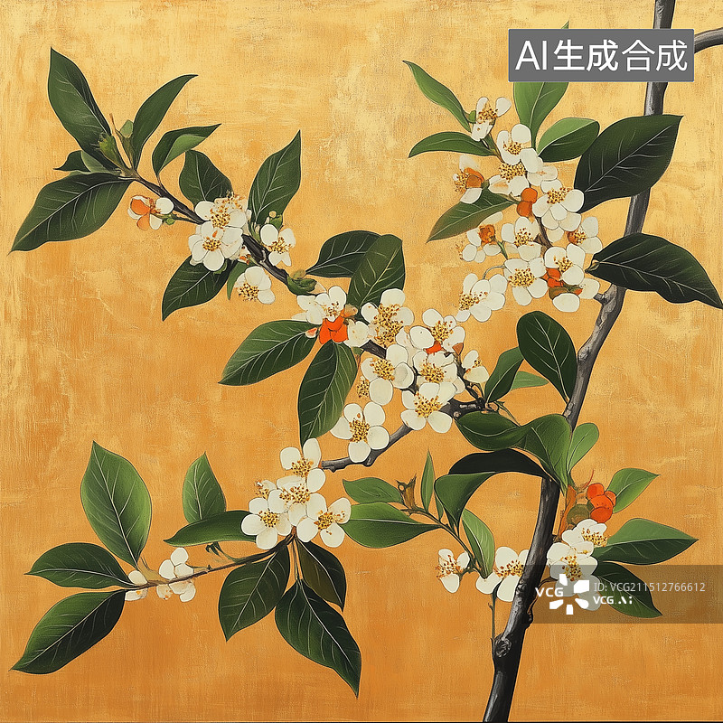 【AI数字艺术】中秋节桂花植物图片素材