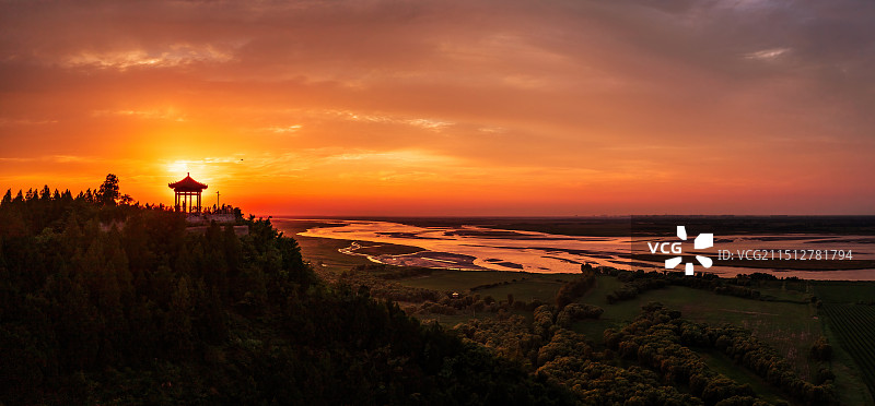 河南省郑州市荥阳市鸿沟 黄河 楚河汉界 汉霸二王城 楚汉争霸古战场图片素材