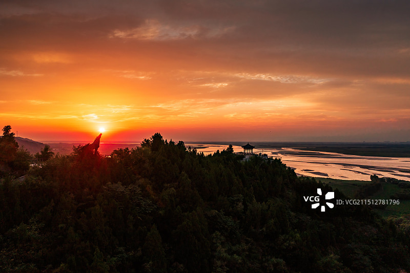 河南省郑州市荥阳市鸿沟 黄河 楚河汉界 汉霸二王城 楚汉争霸古战场图片素材