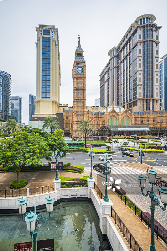 澳门金光大道城市风光图片素材