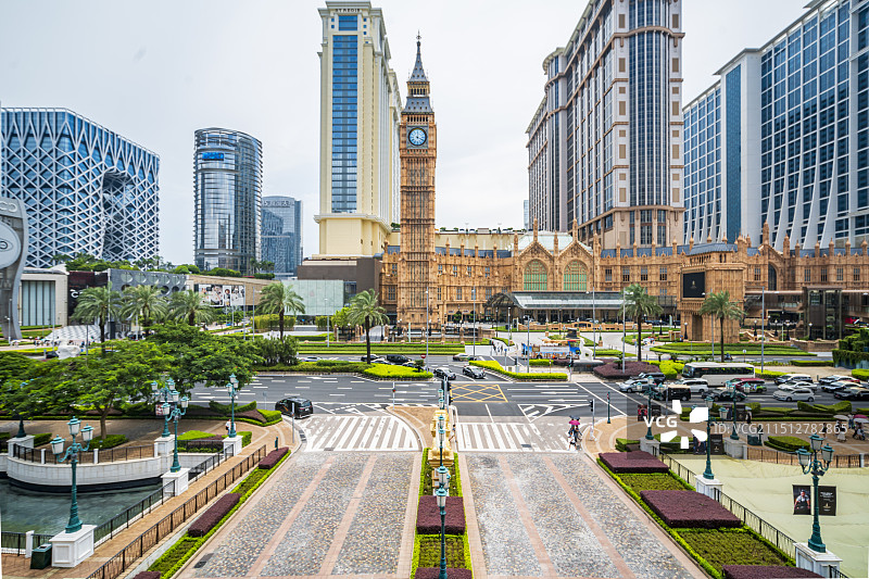 澳门金光大道城市风光图片素材