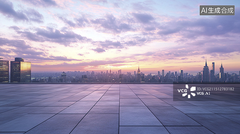 【AI数字艺术】城市广场地面汽车广告背景图图片素材