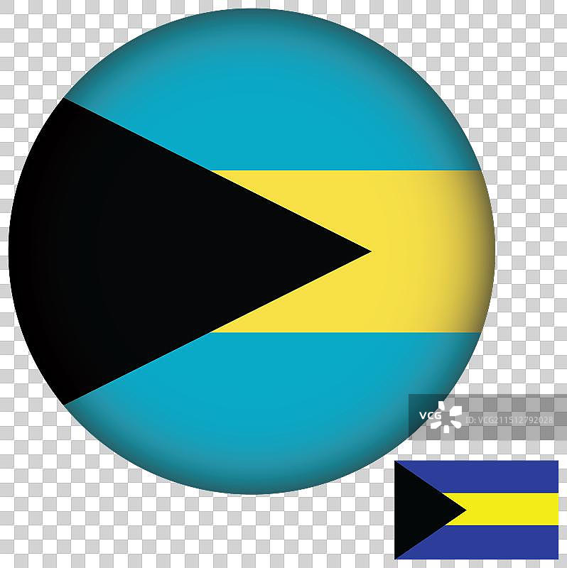 巴哈马国旗圆形图案图片素材