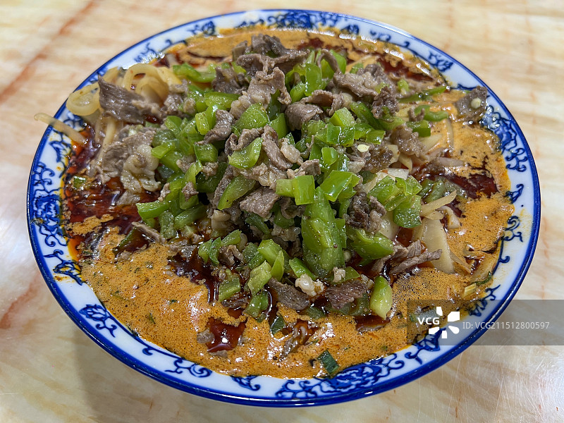 阿坝州松潘县清镇特色美食甘肃加工面块图片素材