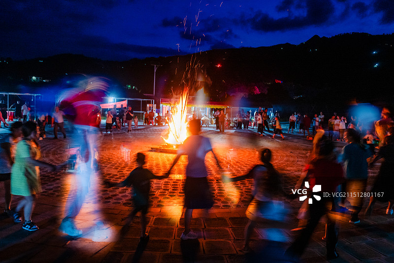 篝火晚会图片素材