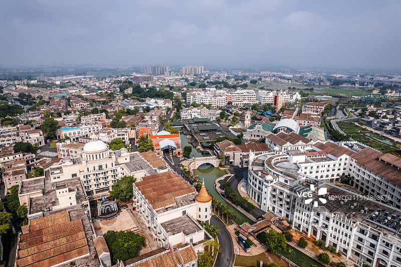 广东省江门市开平市赤坎古镇航拍风光图片素材