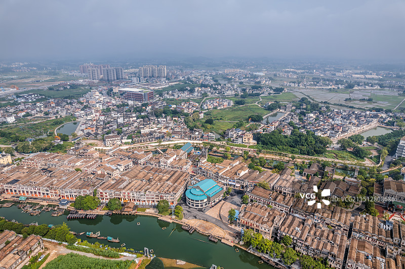 广东省江门市开平市赤坎古镇航拍风光图片素材