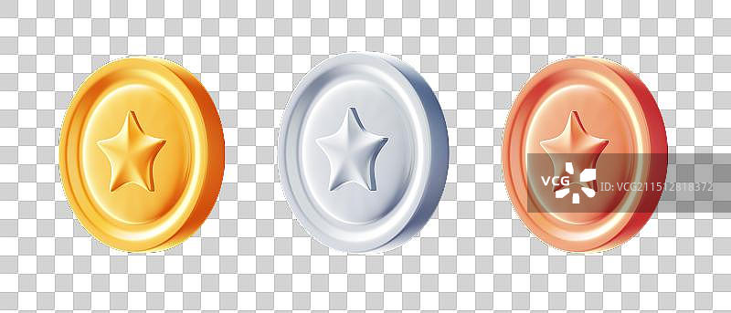 3D金银铜牌图片素材