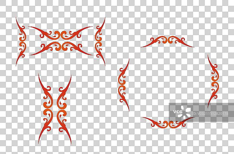 吉祥如意卷草纹矢量花纹纹样元素图片素材