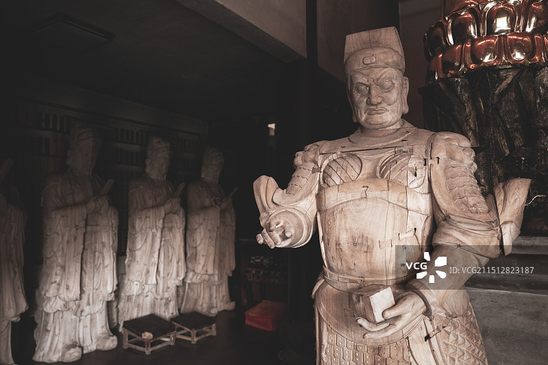 铜陵大士阁地藏殿塑像图片素材