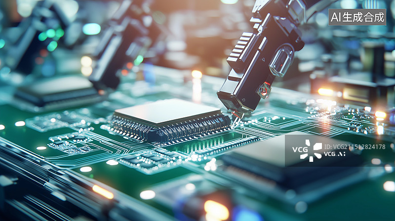 【AI数字艺术】新质生产力主题海报——集成电路制造图片素材