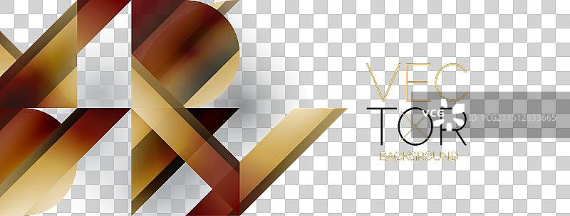 生动的渐变三角形和圆形在白色图片素材