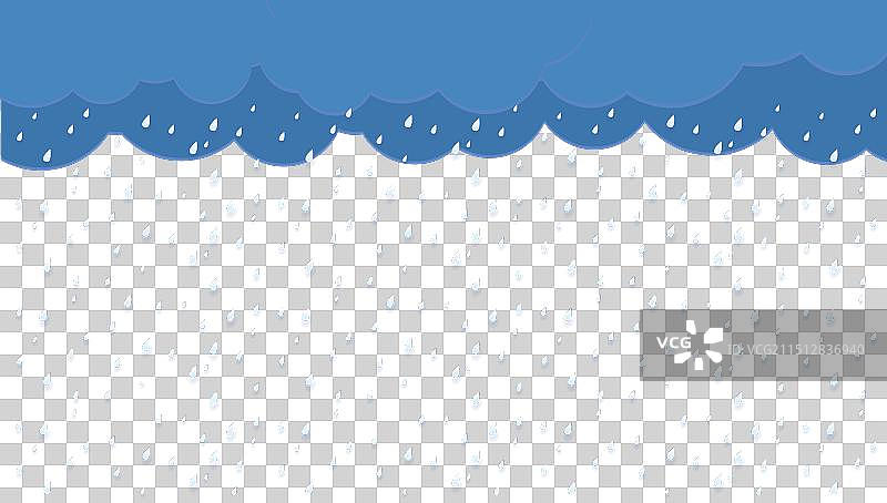 阴暗天空中的大雨图片素材