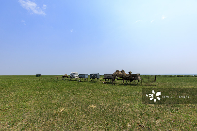 内蒙古自治区呼伦贝尔市新巴尔虎左旗巴尔虎草原的自然风光图片素材