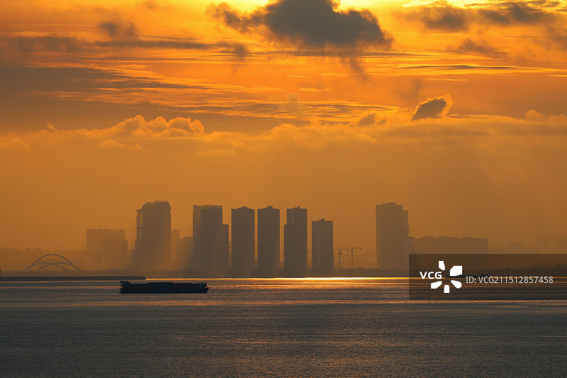 广州南沙龙穴岛日出图片素材