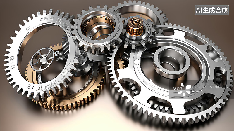 【AI数字艺术】工业机械齿轮机构图片素材