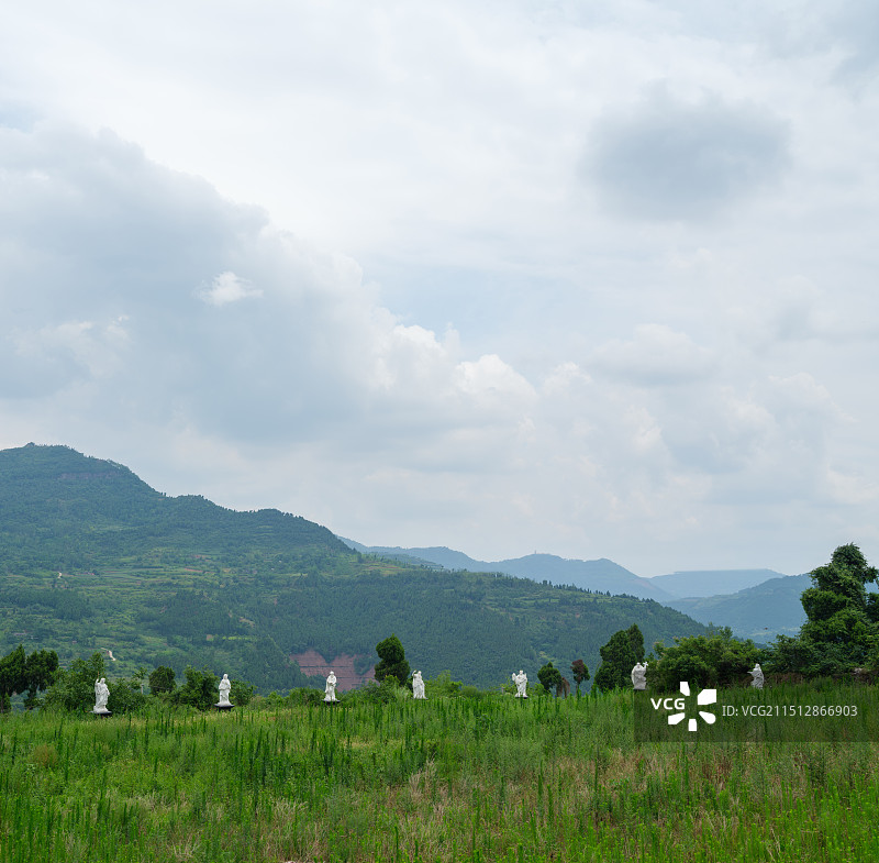 舒家湾天主教堂的圣徒雕像图片素材