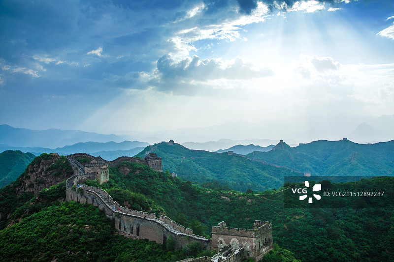 壮美蜿蜒的中国长城图片素材