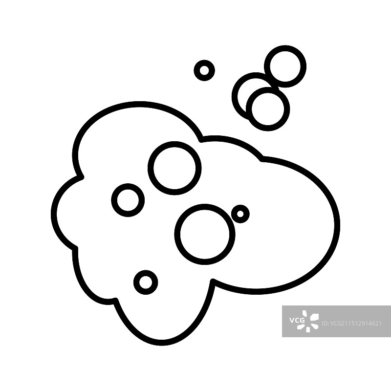 清洁产品沐浴气泡和泡沫图标图片素材