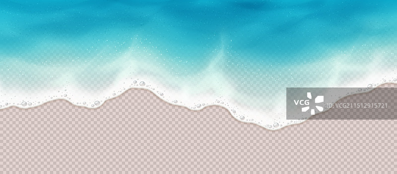 海浪泡沫滚动海岸逼真素材图片素材