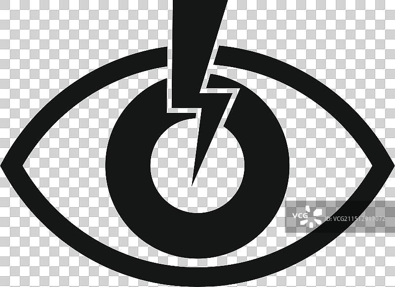 人眼触电图标显示图片素材