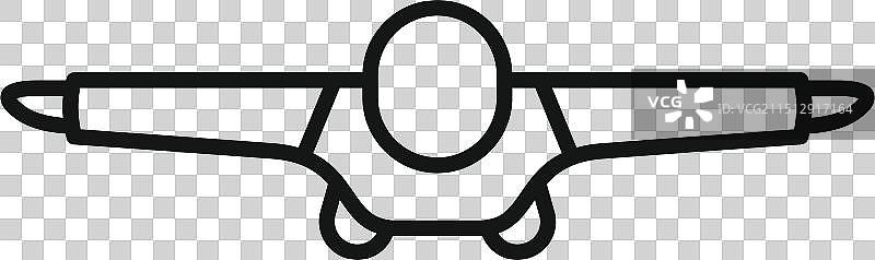 翼装飞行跳伞者俯视图标图片素材