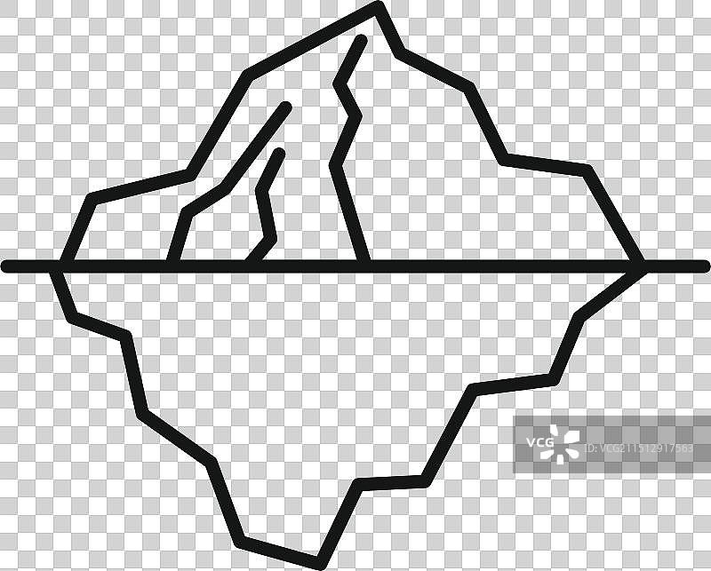 漂浮冰山与水下暗流图片素材