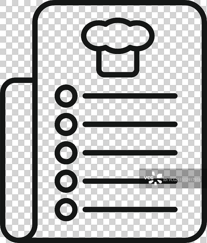 餐厅菜单设计与厨师帽图标图片素材