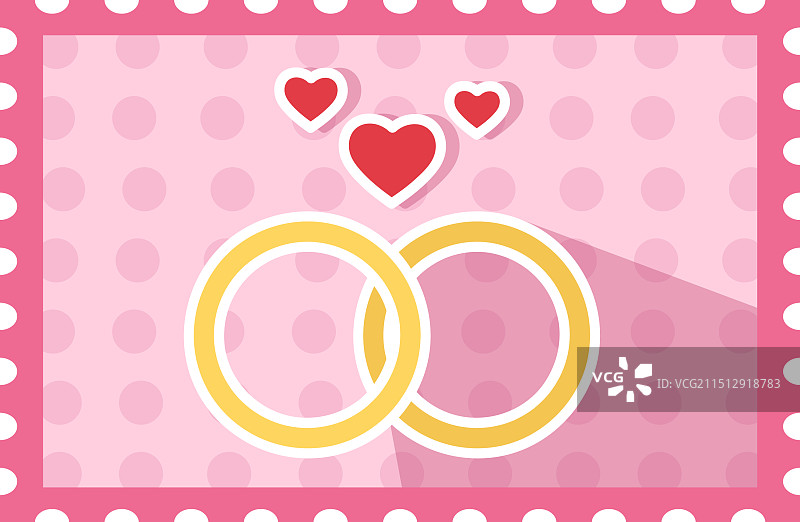 邮资爱情戒指邮票图片素材