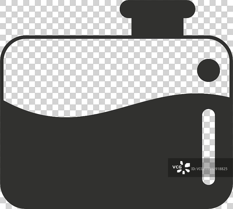 黑白汽车油量表图标图片素材