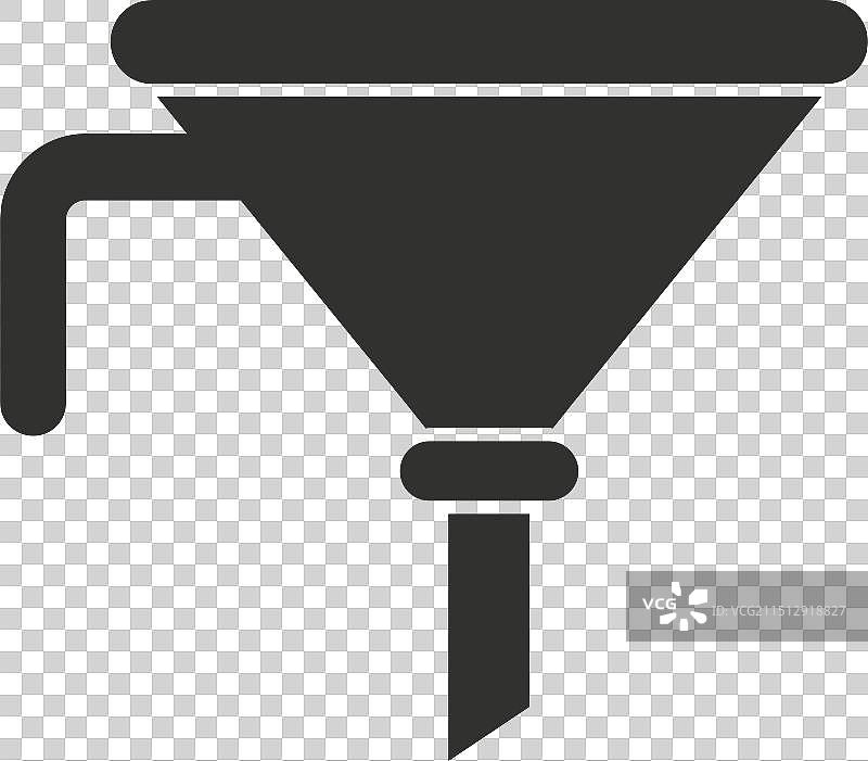 代表过滤的黑色漏斗图标图片素材