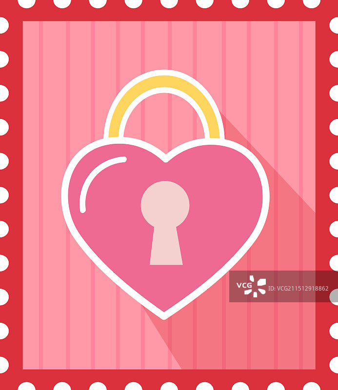 邮戳爱情锁图片素材