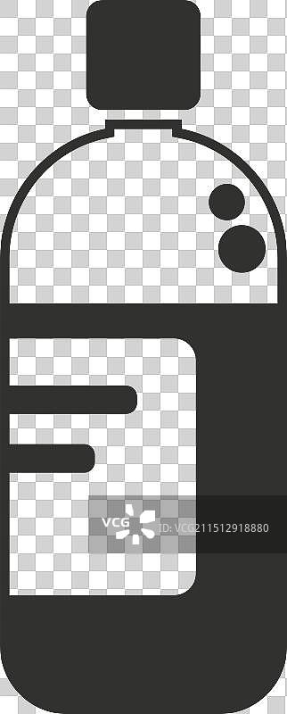 带有显示内部液体的标签的塑料瓶图片素材