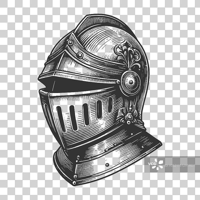 中世纪骑士头盔图片素材