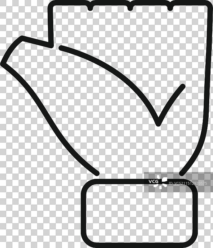 显示带有腕带图标的OK手势图片素材