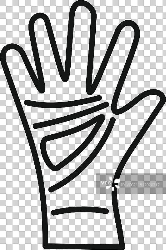 工作手套保护手展示五个手指图片素材