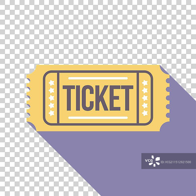 代表娱乐的黄色票务图标图片素材