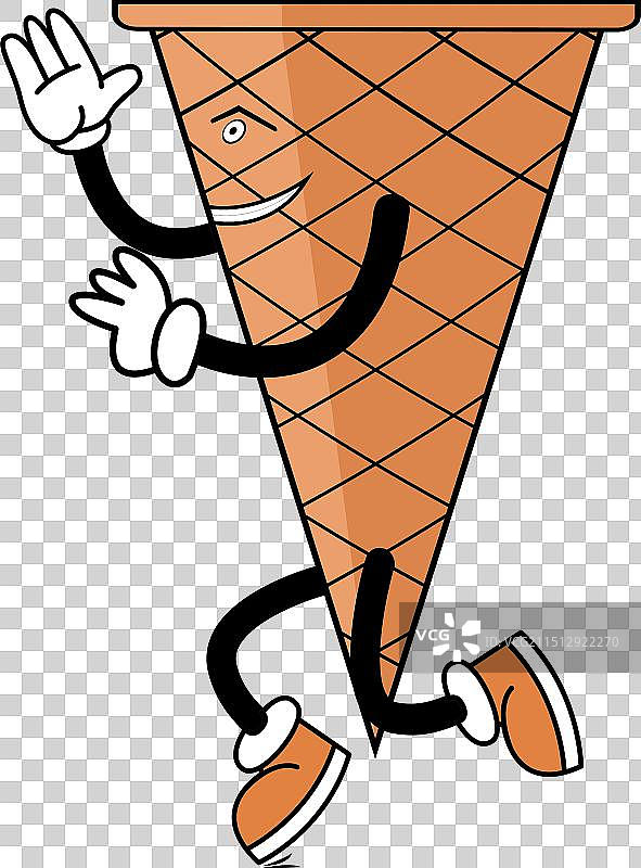 讽刺的冰淇淋甜筒角色艺术图形图片素材