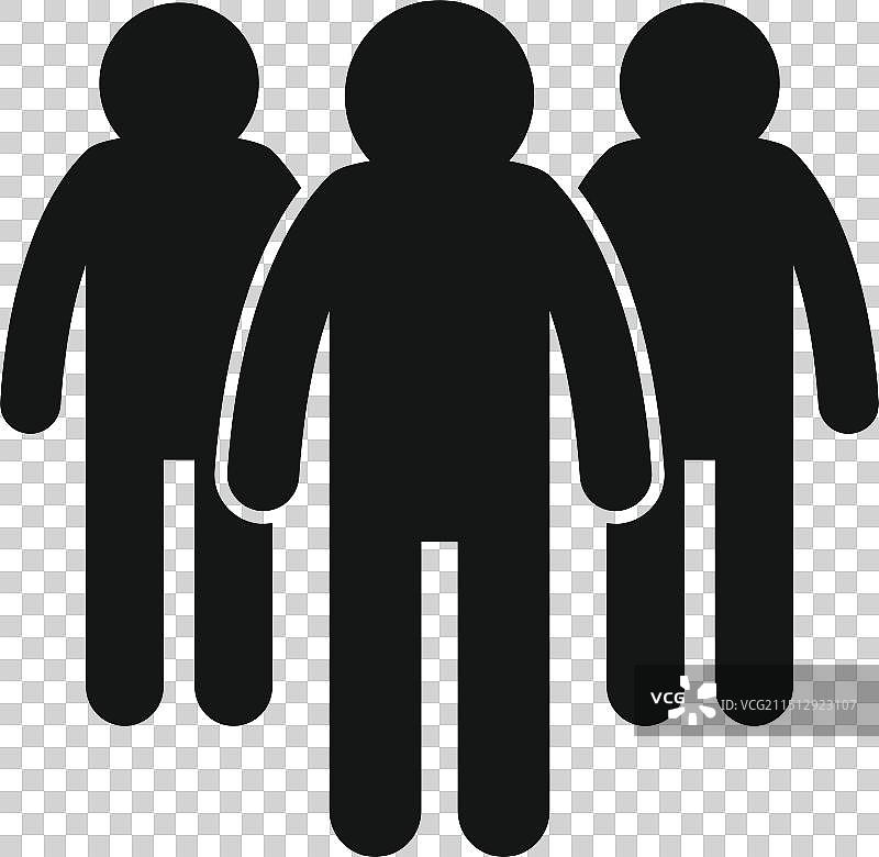 三人站在一起图标图片素材