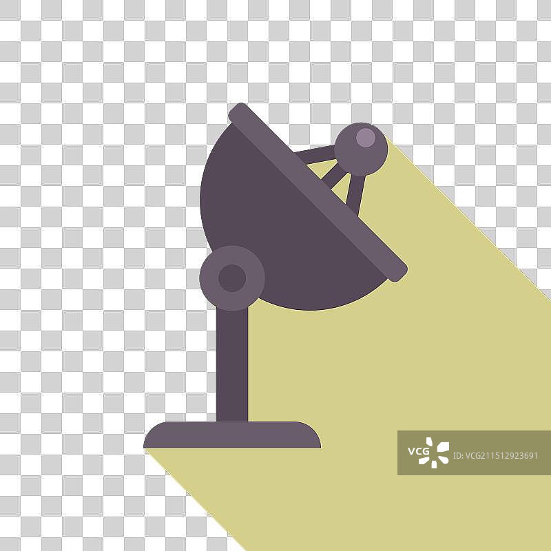 扁平风格搜索信号的卫星天线图片素材