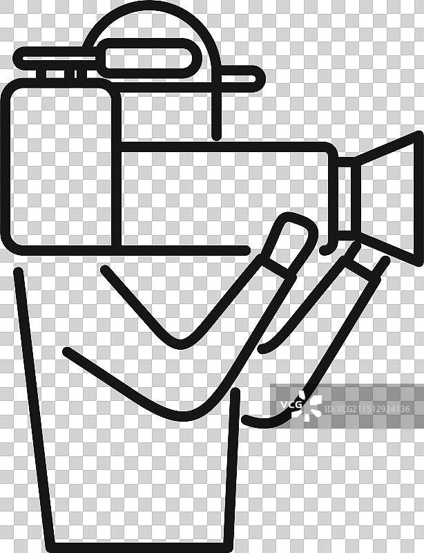 手持专业摄像机的摄像师图片素材