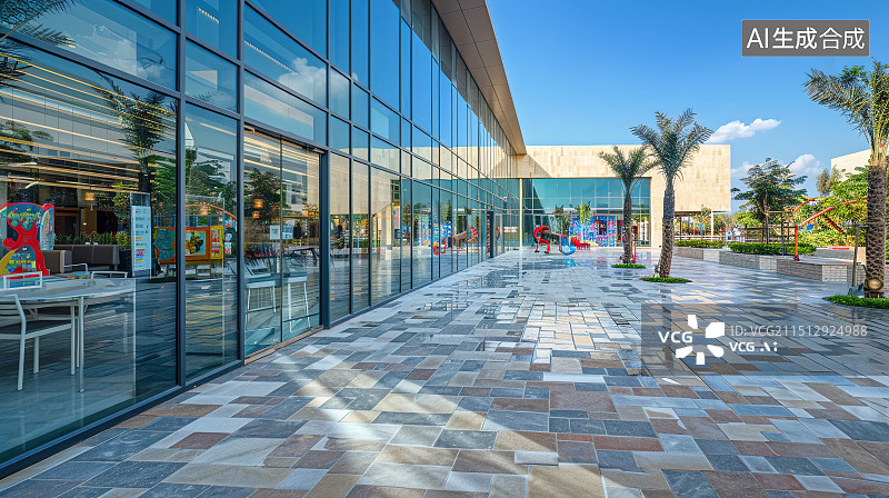 【AI数字艺术】现代咖啡馆室外建筑图片素材