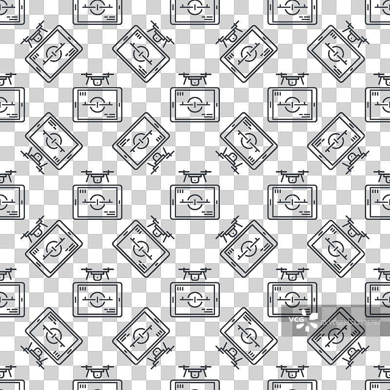 带平板四轴飞行器控制线的无人机图片素材