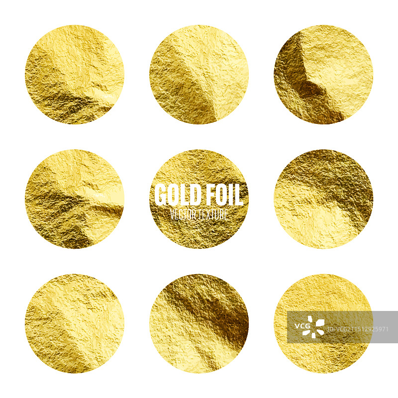 金色箔片闪亮手工圆圈图片素材