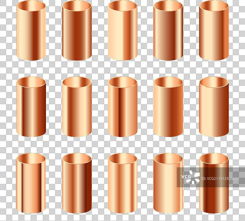 铜管集合建筑材料图片素材