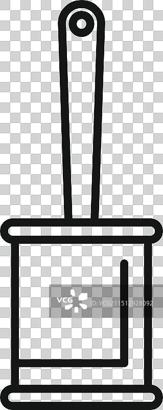 浴室容器中的马桶刷图片素材