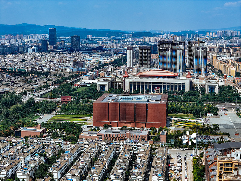 昆明 官渡区 滇池国际会展中心 大剧院 博物馆 官渡古镇图片素材