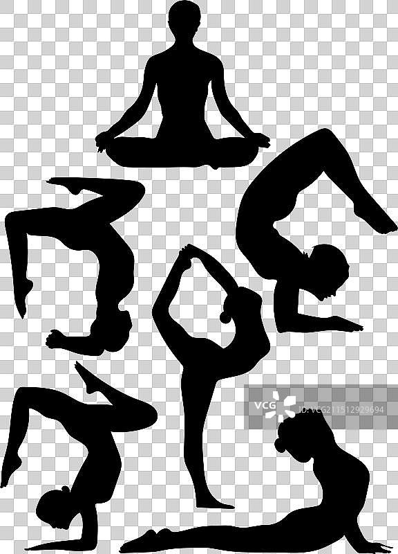 瑜伽姿势图片素材