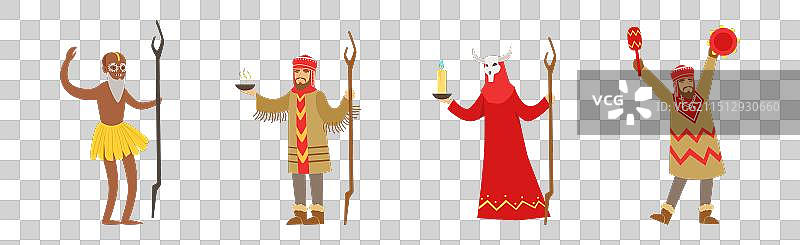 男人、算命师和萨满角色图片素材